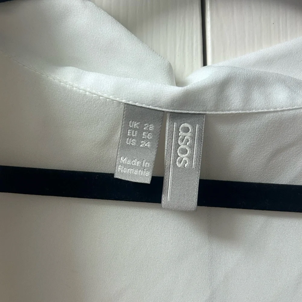 ASOS Curve White Oversized Long Sleeve Button Down Shirt - Picture 3 of 4